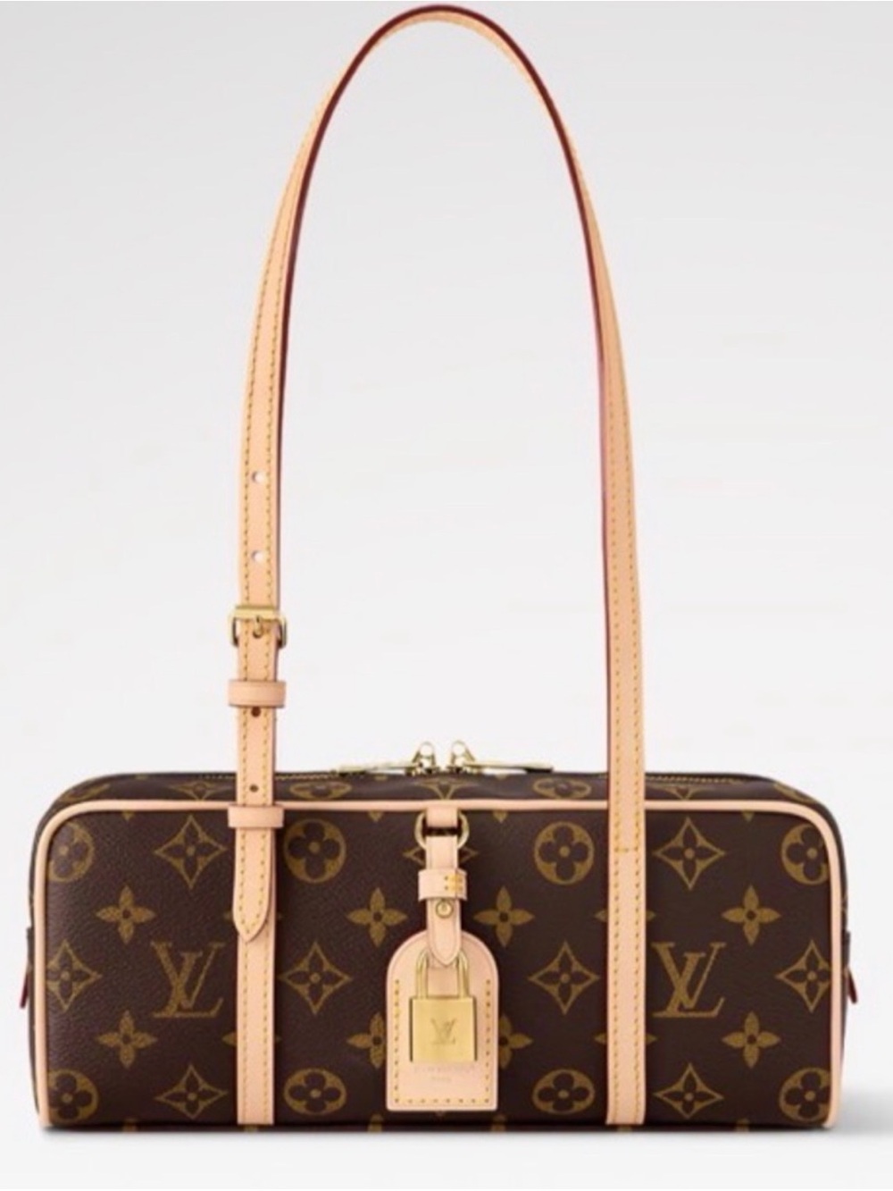 Louis Vuitton Monogram Canvas Shoulder Bag with Vachetta Trim